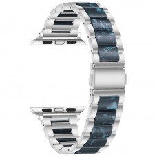 רצועה לשעון - Apple Watch Series 9 41mm עשוי מ - מתכת בצבע - כחול כסף