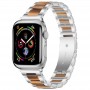 רצועה לשעון - Apple Watch Series 9 41mm עשוי מ - מתכת בצבע - חום כסף