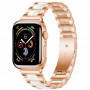 רצועה לשעון - Apple Watch Series 9 41mm עשוי מ - מתכת בצבע - לבן ורד זהב לבן