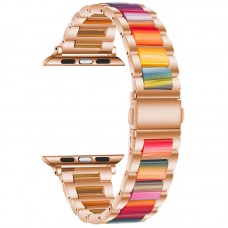 רצועה לשעון - Apple Watch Series 9 41mm עשוי מ - מתכת בצבע - צבע זהב ורד
