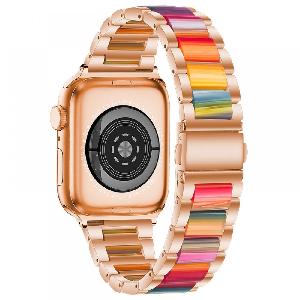 רצועה לשעון - Apple Watch Series 9 41mm עשוי מ - מתכת בצבע - צבע זהב ורד