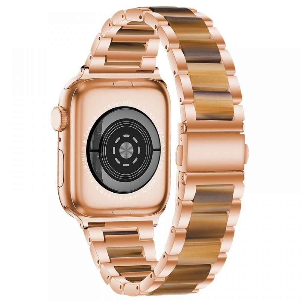 רצועה לשעון - Apple Watch Series 9 41mm עשוי מ - מתכת בצבע - ורד זהב חום