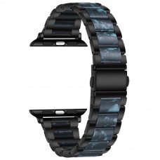 רצועה לשעון - Apple Watch Series 9 45mm עשוי מ - מתכת בצבע - כחול שחור