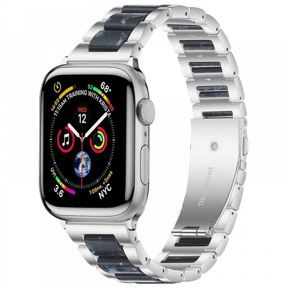 רצועה לשעון - Apple Watch Series 9 45mm עשוי מ - מתכת בצבע - חום כסף