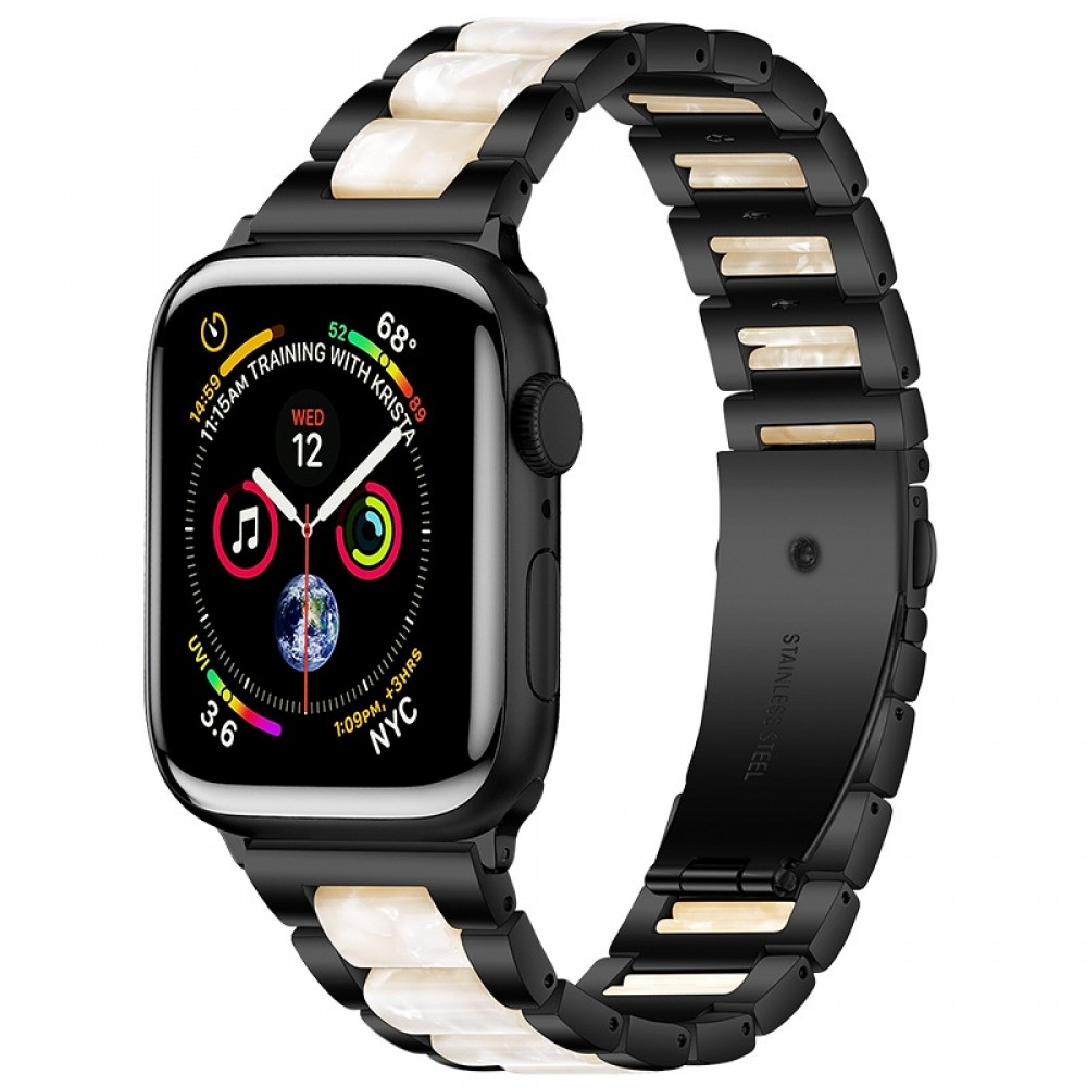 רצועה לשעון - Apple Watch Ultra 2 49mm עשוי מ - מתכת בצבע - לבן שחור