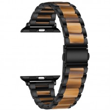 רצועה לשעון - Apple Watch Ultra 2 49mm עשוי מ - מתכת בצבע - חום שחור