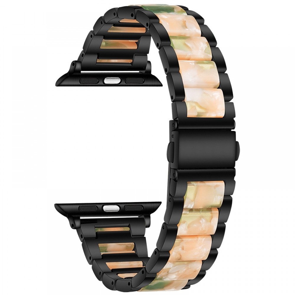 רצועה לשעון - Apple Watch Ultra 2 49mm עשוי מ - מתכת בצבע - ורוד שחור