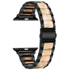 רצועה לשעון - Apple Watch Ultra 2 49mm עשוי מ - מתכת בצבע - ורוד שחור