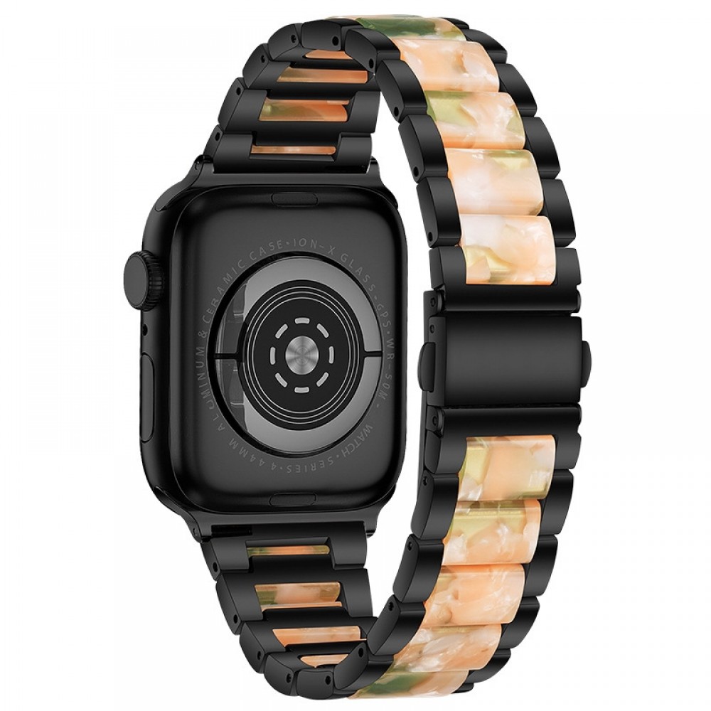 רצועה לשעון - Apple Watch Ultra 2 49mm עשוי מ - מתכת בצבע - ורוד שחור