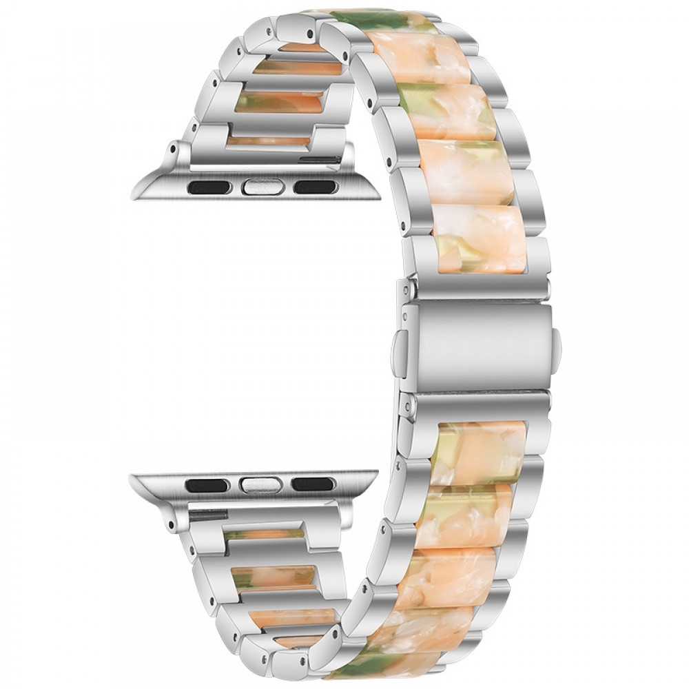 רצועה לשעון - Apple Watch Ultra 2 49mm עשוי מ - מתכת בצבע - ורוד כסף