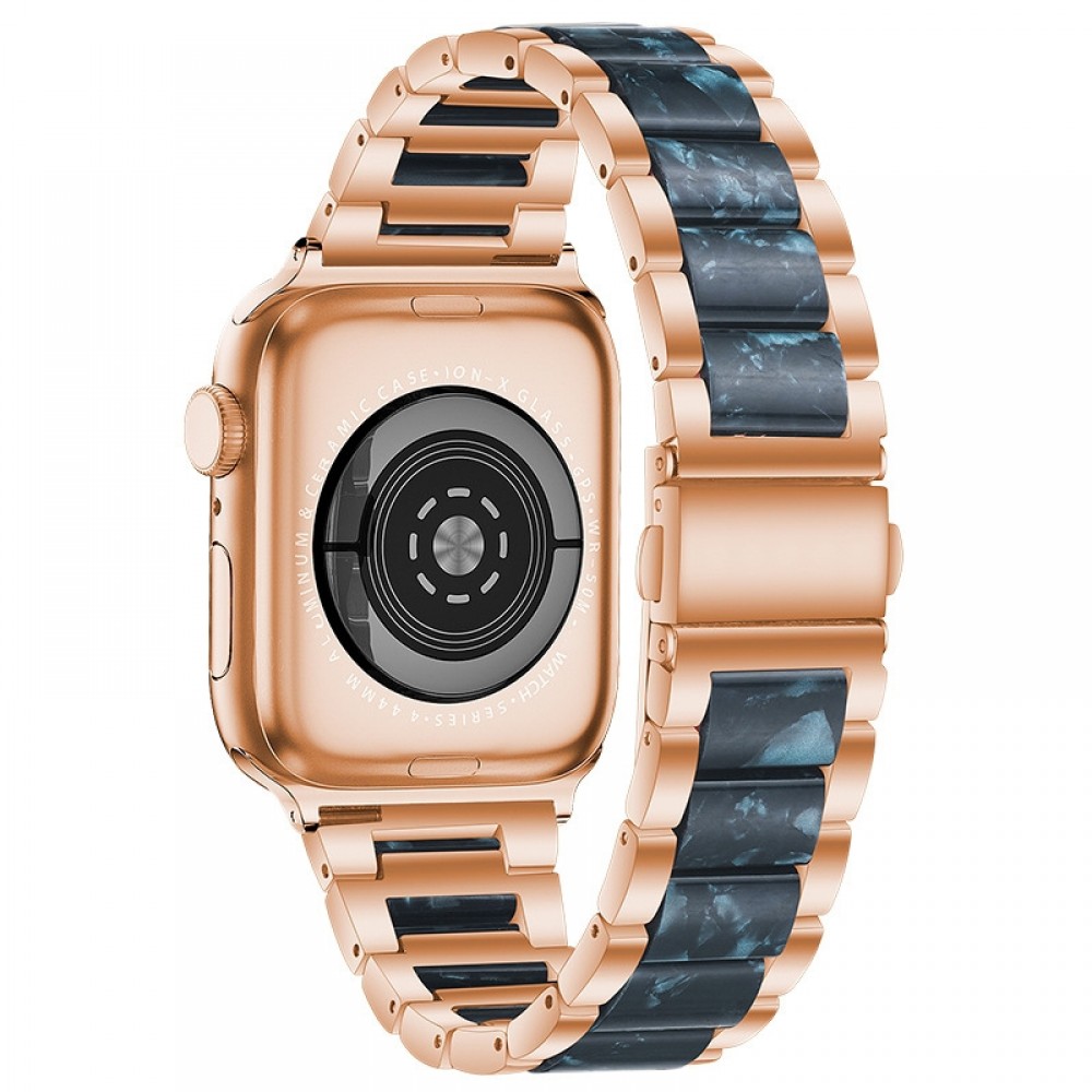 רצועה לשעון - Apple Watch Ultra 2 49mm עשוי מ - מתכת בצבע - ורד זהב כחול