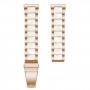 רצועה לשעון - Huawei Watch GT 3 42mm עשוי מ - מתכת בצבע - לבן ורד זהב לבן