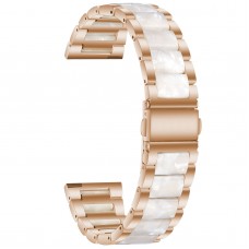 רצועה לשעון - Huawei Watch GT 3 46mm עשוי מ - מתכת בצבע - לבן ורד זהב לבן