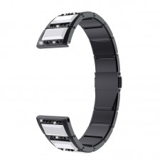 רצועה לשעון - Samsung Galaxy Watch Active2 44mm עשוי מ - מתכת בצבע - שחור+לבן