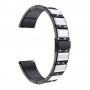 רצועה לשעון - Samsung Galaxy Watch Active2 44mm עשוי מ - מתכת בצבע - שחור+לבן
