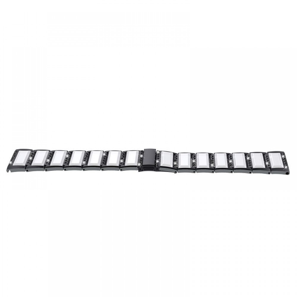 רצועה לשעון - Samsung Galaxy Watch Active2 44mm עשוי מ - מתכת בצבע - שחור+לבן