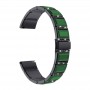 רצועה לשעון - Samsung Galaxy Watch Active2 44mm עשוי מ - מתכת בצבע - שחור+ירוק