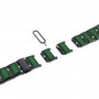 רצועה לשעון - Samsung Galaxy Watch Active2 44mm עשוי מ - מתכת בצבע - שחור+ירוק