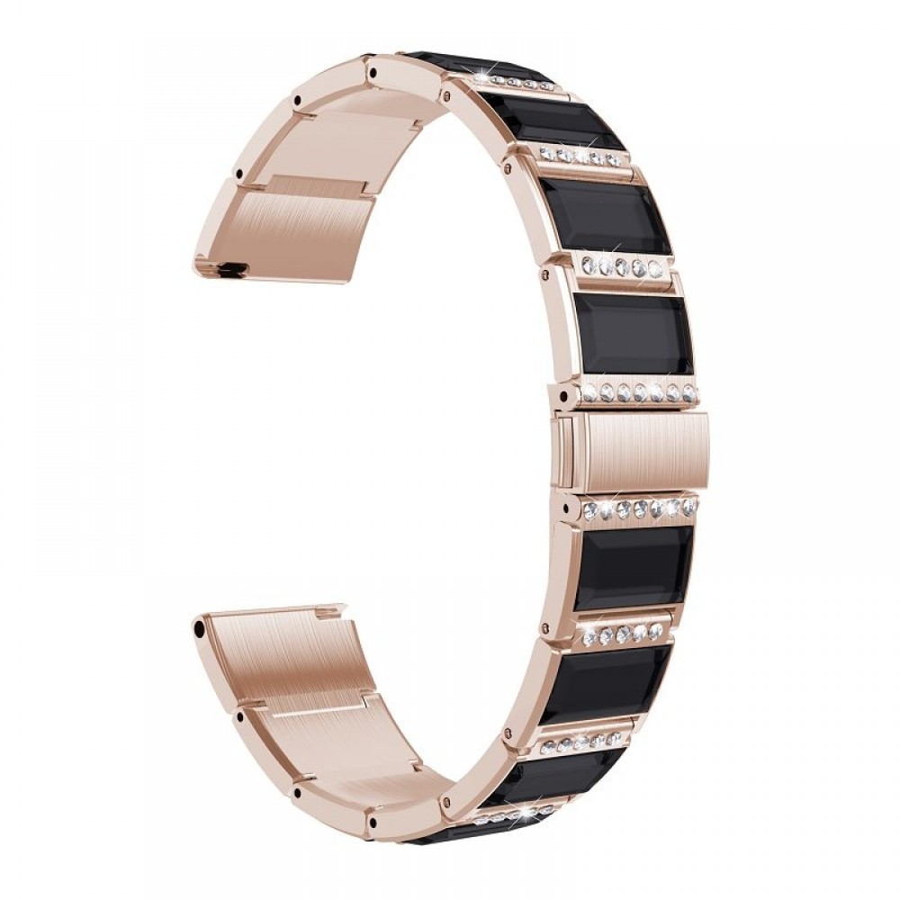רצועה לשעון - Samsung Galaxy Watch Active2 44mm עשוי מ - מתכת בצבע - זהב+שחור