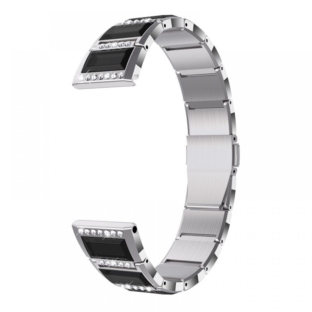 רצועה לשעון - Samsung Galaxy Watch Active2 44mm עשוי מ - מתכת בצבע - כסף+שחור