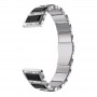 רצועה לשעון - Samsung Galaxy Watch Active2 44mm עשוי מ - מתכת בצבע - כסף+שחור
