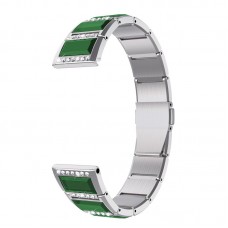 רצועה לשעון - Samsung Galaxy Watch Active2 44mm עשוי מ - מתכת בצבע - כסף+ירוק