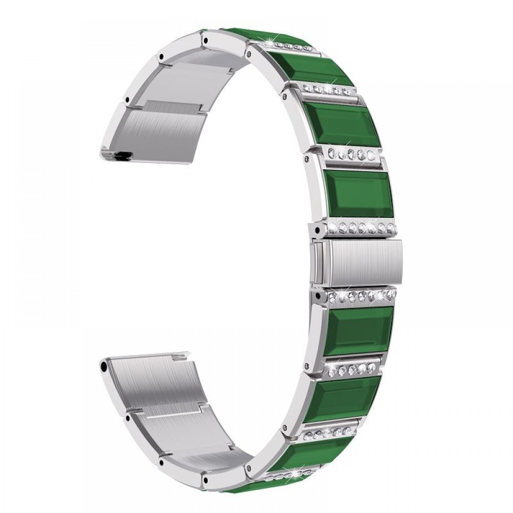 רצועה לשעון - Samsung Galaxy Watch Active2 44mm עשוי מ - מתכת בצבע - כסף+ירוק