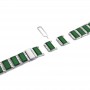 רצועה לשעון - Samsung Galaxy Watch Active2 44mm עשוי מ - מתכת בצבע - כסף+ירוק