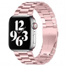 רצועה לשעון חכם לדגם: Apple Watch Ultra 49mm עשוי מחומר: מתכת בצבע: וָרוֹד