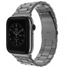 רצועה לשעון חכם לדגם: Apple Watch Ultra 49mm עשוי מחומר: מתכת בצבע: אפור