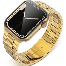 רצועה לשעון חכם לדגם: Apple Watch 8 41m עשוי מחומר: מתכת בצבע: זהב