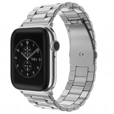 רצועה לשעון חכם לדגם: Apple Watch 7 45mm עשוי מחומר: מתכת בצבע: כסף