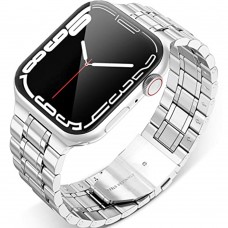 רצועה לשעון חכם לדגם: Apple Watch 7 41mm עשוי מחומר: מתכת בצבע: כסף