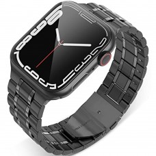 רצועה לשעון חכם לדגם: Apple Watch SE 40mm עשוי מחומר: מתכת בצבע: שָׁחוֹר