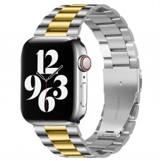 רצועה לשעון חכם לדגם: Apple Watch 1 42mm עשוי מחומר: מתכת בצבע: צהוב כסף