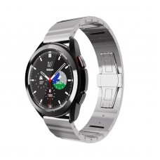 רצועה לשעון חכם לדגם: Samsung Galaxy Watch 4 Classic 46mm עשוי מחומר: מתכת בצבע: כסף