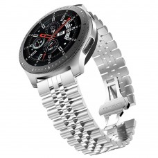 רצועה לשעון חכם לדגם: Samsung Galaxy Watch 3 45mm עשוי מחומר: מתכת בצבע: כסף