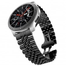 רצועה לשעון חכם לדגם: Samsung Galaxy Watch 3 45mm עשוי מחומר: מתכת בצבע: שָׁחוֹר