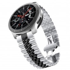 רצועה לשעון חכם לדגם: Samsung Galaxy Watch 3 45mm עשוי מחומר: מתכת בצבע: כסף שחור