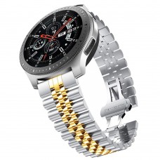רצועה לשעון חכם לדגם: Samsung Galaxy Watch 3 45mm עשוי מחומר: מתכת בצבע: זהב כסף