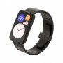 רצועה לשעון חכם לדגם: Huawei Watch Fit עשוי מחומר: מתכת בצבע: שָׁחוֹר