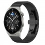 רצועה לשעון חכם לדגם: Huawei Watch GT 3 Pro 46mm עשוי מחומר: מתכת בצבע: שָׁחוֹר