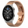 רצועה לשעון חכם לדגם: Huawei Watch GT 3 Pro 46mm עשוי מחומר: מתכת בצבע: זהב ורד