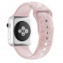 רצועה לשעון חכם לדגם: Apple Watch SE 44mm עשוי מחומר: סיליקון בצבע: חול ורוד