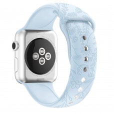 רצועה לשעון חכם לדגם: Apple Watch 5 44mm עשוי מחומר: סיליקון בצבע: שמים כחולים
