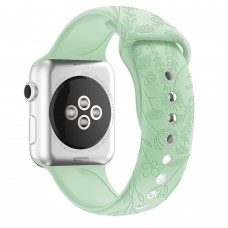 רצועה לשעון חכם לדגם: Apple Watch 4 40mm עשוי מחומר: סיליקון בצבע: ירוק בהיר