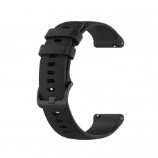 רצועה לשעון חכם לדגם: Samsung Galaxy Watch 4 44mm עשוי מחומר: סיליקון בצבע: שָׁחוֹר