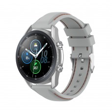 רצועה לשעון חכם לדגם: Samsung Galaxy Watch 3 45mm עשוי מחומר: סיליקון בצבע: אפור בהיר
