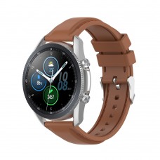 רצועה לשעון חכם לדגם: Samsung Galaxy Watch 3 45mm עשוי מחומר: סיליקון בצבע: חום