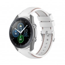 רצועה לשעון חכם לדגם: Samsung Galaxy Watch 3 41mm עשוי מחומר: סיליקון בצבע: לבן